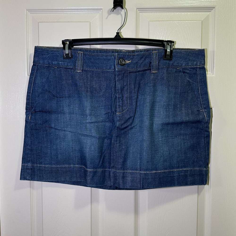 GAP Y2K Denim Skirt Mini Jean Skirt Size 18 Medium Wash